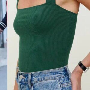 Reformation Dark Green Tank Top
